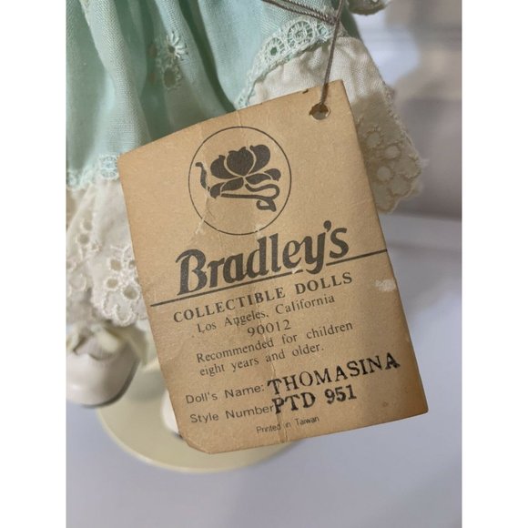 Vintage Porcelain‎ Bradley’s Doll Big Eye Girl 14” Thomasina - Picture 9 of 11